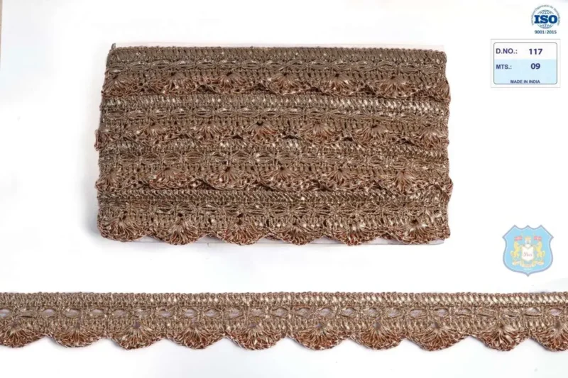 Devi Lace Handwork Makdi Gota Border Lace for Dresses, Sarees, Lehenga, Suits, Blouses, Dupatta, Chunri and Craft pankha lace (9 Meter) (Anmol)