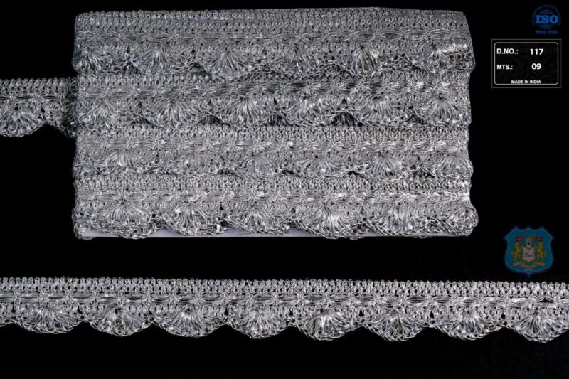 Devi Lace Handwork Makdi Gota Border Lace for Dresses, Sarees, Lehenga, Suits, Blouses, Dupatta, Chunri and Craft pankha lace (9 Meter) (Anmol)