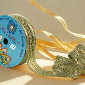 Devi Lace Fancy Jalar Lace Border Roll – 9 Meters for Sarees, Dupattas, Blouses, Kurtis, Bags, Decor & Crafts