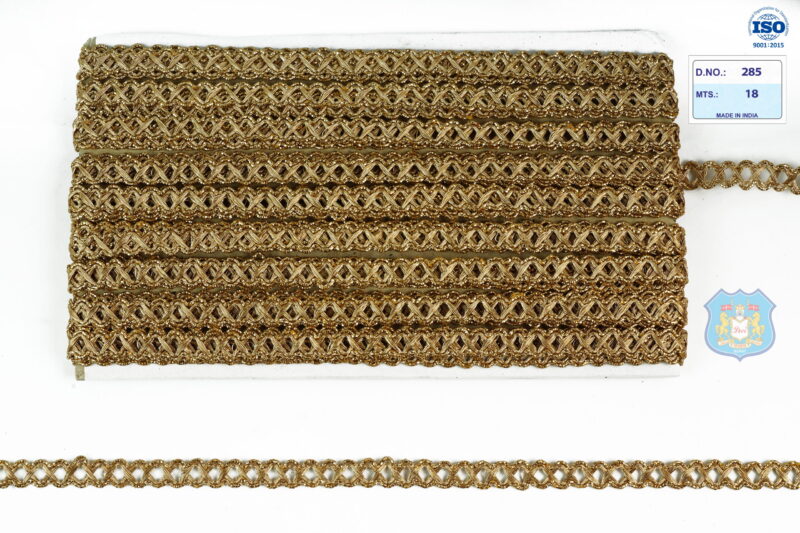 Devi Lace Jalar Fancy Metallic Thread Designer Lace 18Mts | Partywear Border for Blouses