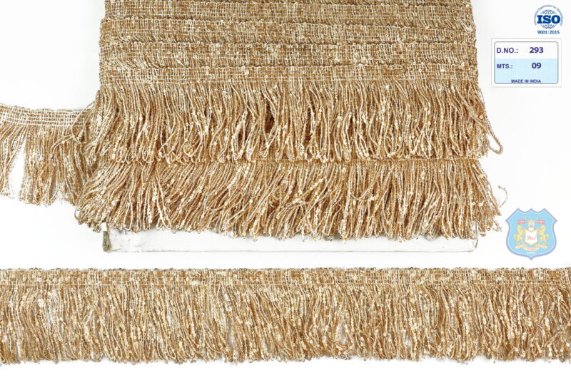 Devi Lace Golden Tikki Kiran Lace for Saree & Dupatta Borders 9Mts | Traditional Ethnic Trim for Festive Wear