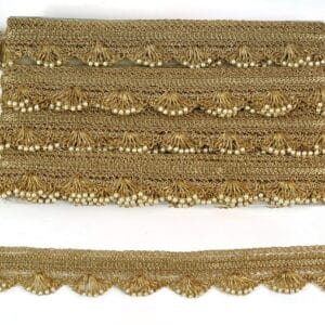 Devi Lace Zari Lace Border for Saree & Lehengas | Designer Trim | Fancy Lace for Dress