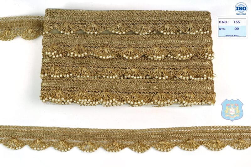 Devi Lace Zari Lace Border for Saree & Lehengas | Designer Trim | Fancy Lace for Dress