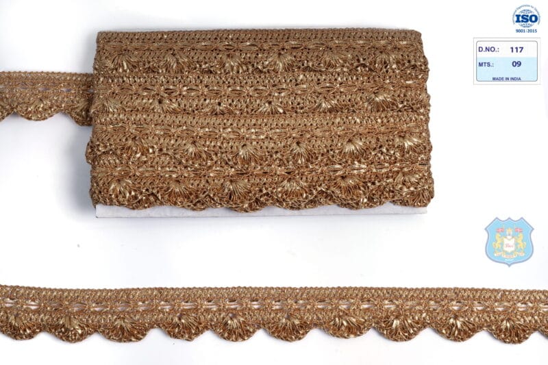 Devi Lace Handwork Makdi Gota Border Lace for Dresses, Sarees, Lehenga, Suits, Blouses, Dupatta, Chunri and Craft pankha lace (9 Meter) (Anmol)