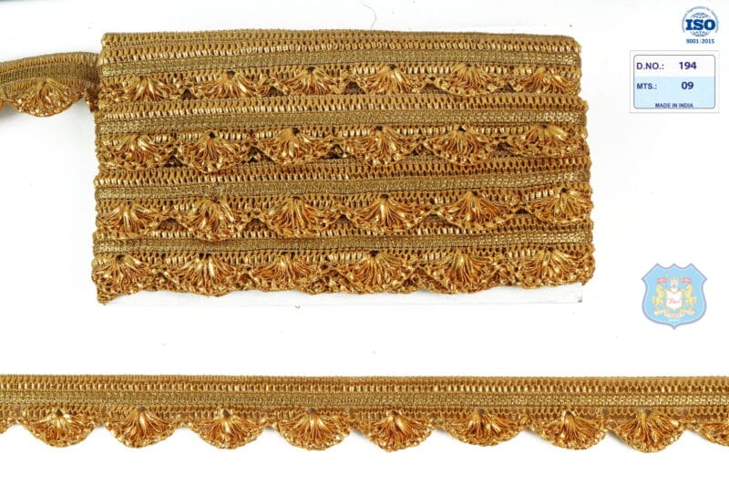 Devi Lace Handwork Pankha Lace Border 9 Mts | Heavy Saree Trim | Fancy Wedding Wear Lace