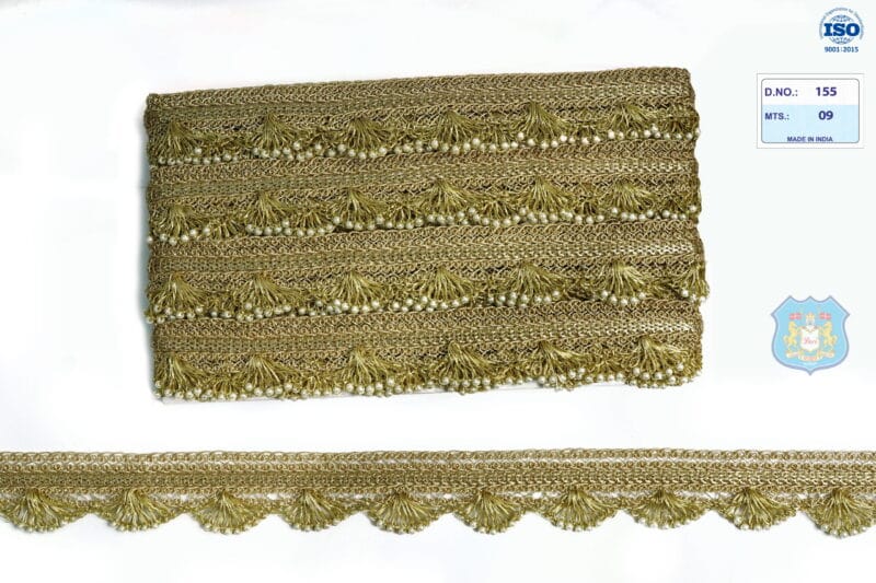 Devi Lace Zari Lace Border for Saree & Lehengas | Designer Trim | Fancy Lace for Dress