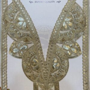 Ethnic Neck With Embroidery Sleve – by Devi Lace for Churidar Kurtas, Salwar Suits & (1Pcs)