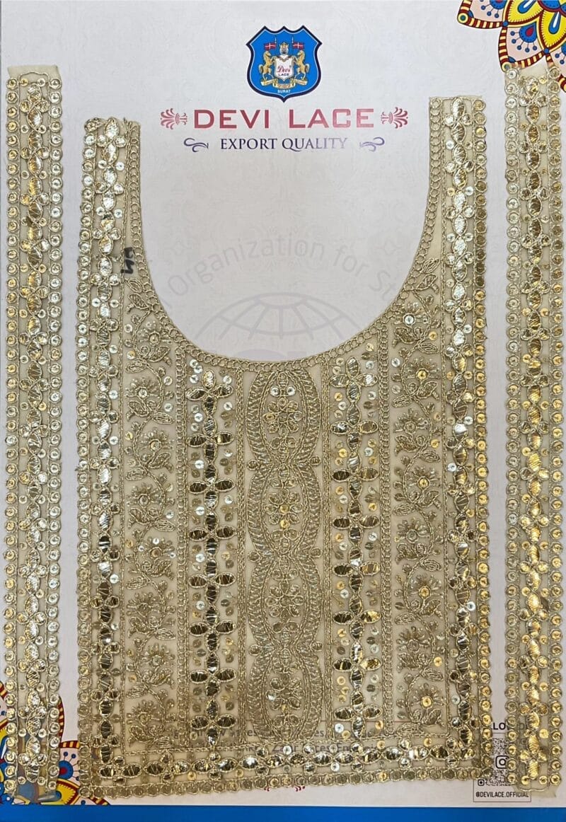 Crafted Neck With Embroidery Sleve by Devi Lace – Everyday & Festive Kurtis and Dresses (1Pcs)