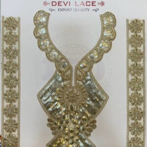 Devi Lace Rich Neck With Embroidery Sleve – Wedding Kurtis, Long Gowns & Tailor Creations (1Pcs)