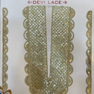 Devi Lace Charming Neckline Embroidery With Sleve  – Partywear Designer Kurtis (1Pcs)