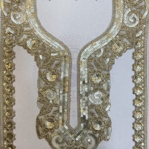 Devi Lace Fashion Neck Embroidery With Sleve Trim – Dresses & Tunics (1 Pcs)