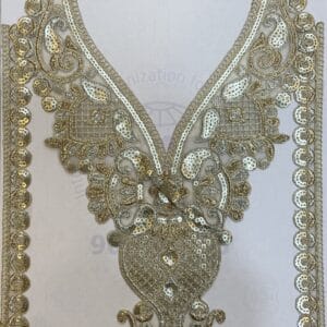 Devi Lace Royal Embroidery Neck With Sleve – for Suit Neck Designs (1 Pcs)