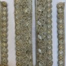 Zari & Thread Embroidery Neck With Sleve by Devi Lace– Fancy Neck Trim for Designers  (1Pcs)
