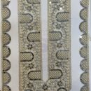 Heavy Thread Mirror & Beads Work Embroidery Neck With Sleve by Devi Lace–Ideal for Ethnic Dresses (1 Pcs)