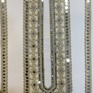 Devi Lace Thread Mirror & Beads Work Embroidery Neck With Sleve – Fancy Kurtis & Dress (1 Pcs)
