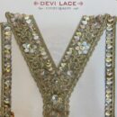 Devi Lace Delicate Embroidery Neck With Sleve – Boutique Finish for Fashion Designers (1 Pcs)