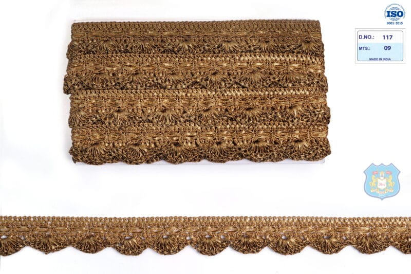 Devi Lace Handwork Makdi Gota Border Lace for Dresses, Sarees, Lehenga, Suits, Blouses, Dupatta, Chunri and Craft pankha lace (9 Meter) (Anmol)