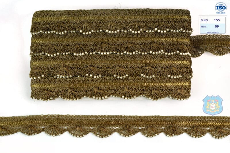 Devi Lace Zari Lace Border for Saree & Lehengas | Designer Trim | Fancy Lace for Dress