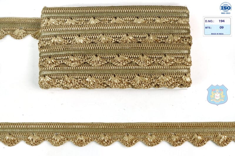 Devi Lace Handwork Pankha Lace Border 9 Mts | Heavy Saree Trim | Fancy Wedding Wear Lace