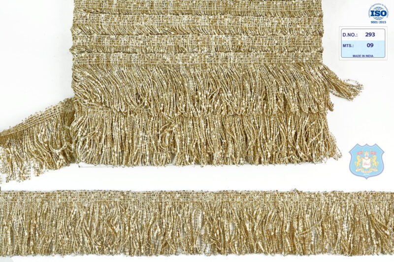 Devi Lace Golden Tikki Kiran Lace for Saree & Dupatta Borders 9Mts | Traditional Ethnic Trim for Festive Wear