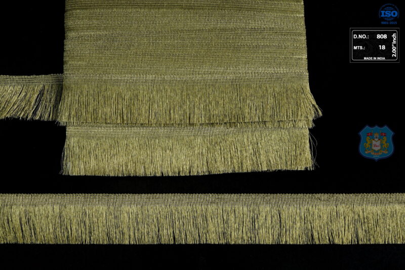 Devi Lace Jalar Lightweight Golden Kiran Lace 18Mts | Easy-to-Stitch Lace for Ethnic Outfits & Crafts 2.0"