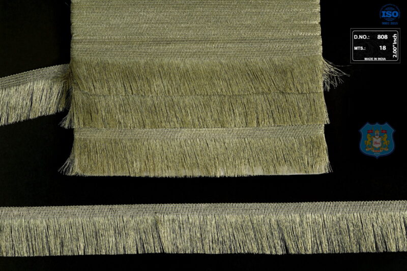 Devi Lace Jalar Lightweight Golden Kiran Lace 18Mts | Easy-to-Stitch Lace for Ethnic Outfits & Crafts 2.0"