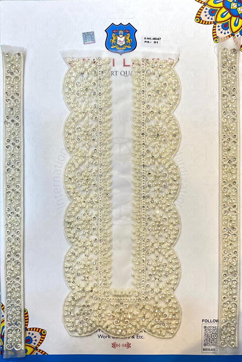 Devi Lace Heavy Stone Work Embroidery Neck With Sleve – Bridal Kurtis & Designer Dresses (1 pcs)