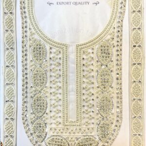 Devi Lace Royal Embroidery Neck with Stones – Heavy for Bridal Kurtas & Long Dresses (1 Pcs)
