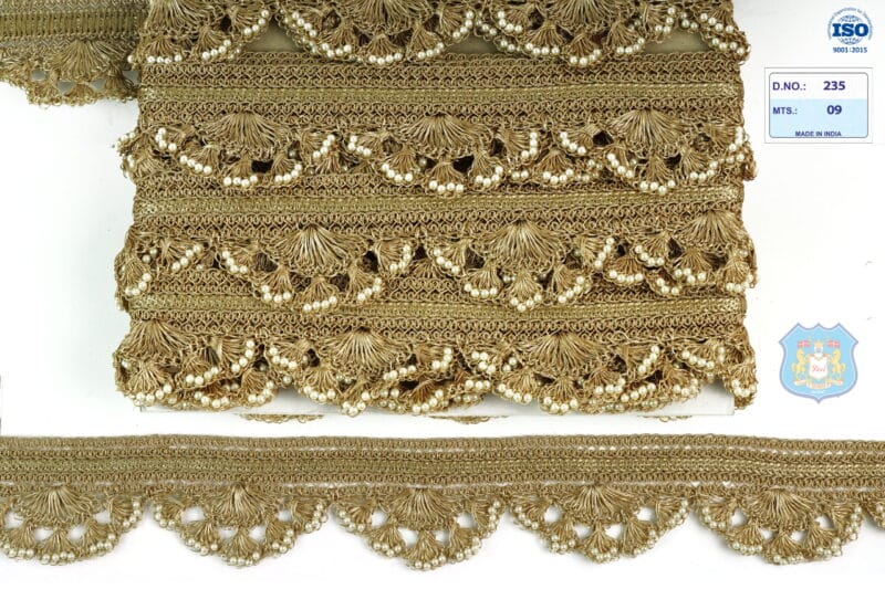 Devi Lace Designer Handwork Pankha Lace in Pastel Shades 9Mts | Soft Embroidery Border for Dresses